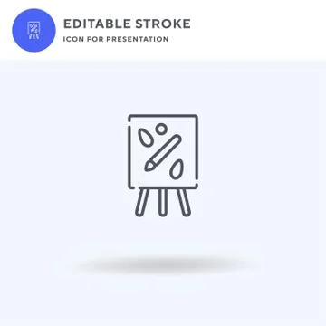 Easel icon vector, filled flat sign, solid pictogram isolated on white, logo Stock Illustration