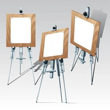 Watercolor Easel at the Studio, Artist`s Workplace Stock