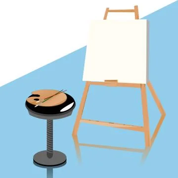 Easel Illustrazione stock