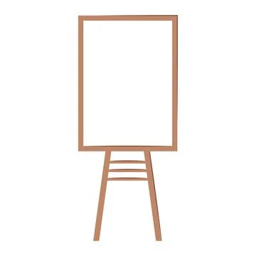 Easel isolated on white background. Artist's tool. Creativity and drawing. Stock Illustration
