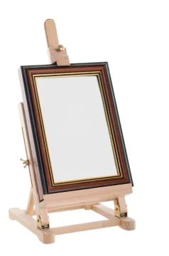 Easel isolated on white Stock Photos