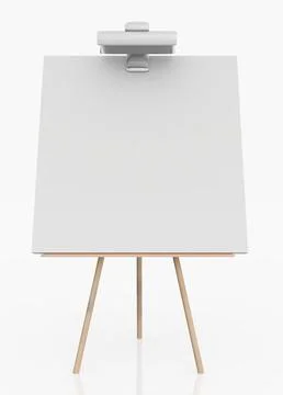 Easel with lamp Stock Illustration