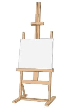 Easel paint Stock Illustration