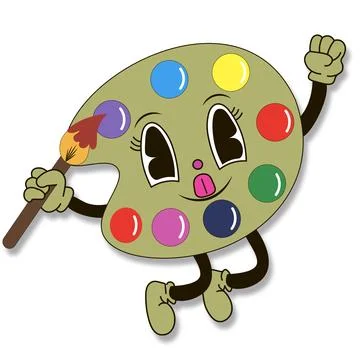 Easel Paints Stock Illustration