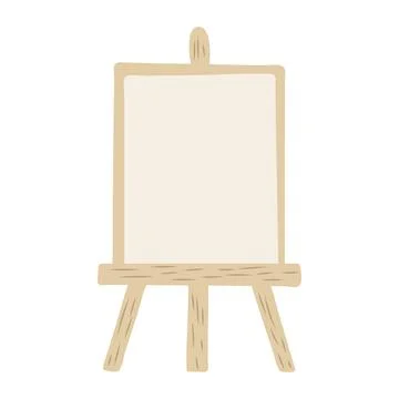 Easel vector illustrations on the white background Stock Illustration