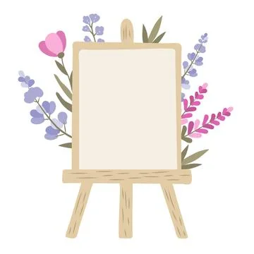 Easel vector illustrations on the white background Stock Illustration