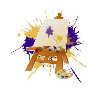 Easer and paint Stock Illustration