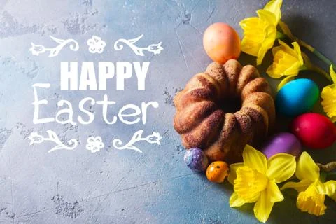 Easer cake with eggs Stock Photos