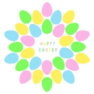 Easer eggs. Easter greeting card. Stock Illustration