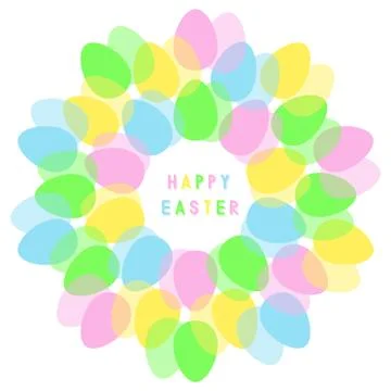 Easer eggs. Easter greeting card. Stock-Illustration