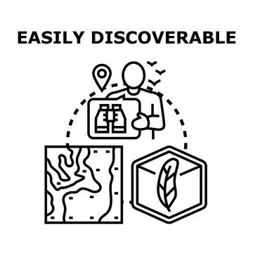 Easily discoverable objects concept vector illustration Stock Illustration