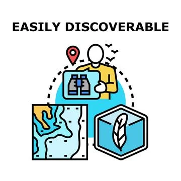 Easily discoverable objects concept vector illustration Stock Illustration