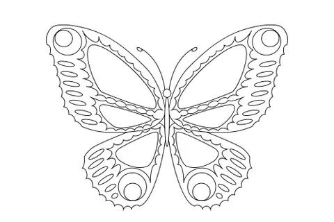 Easily editable vector abstract butterfly Stock Illustration