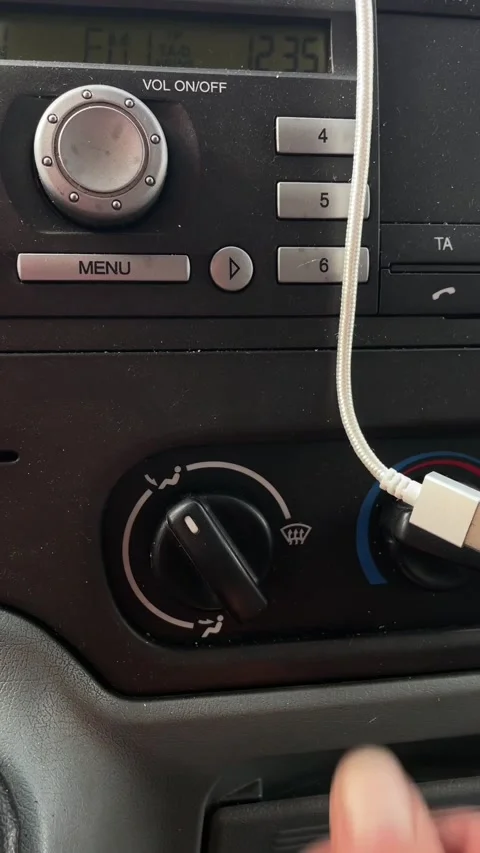Easily regulate temperature with control knob and visible airflow signals Stock Footage 347333578