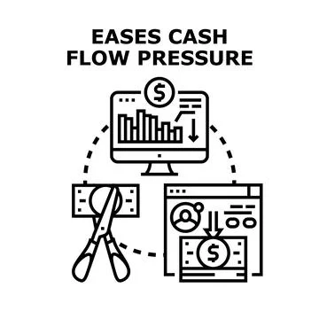 Easing cash flow pressure through financial management Stock Illustration