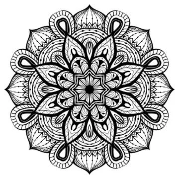 East, abstract, vector, mandala on a white background Stock Illustration