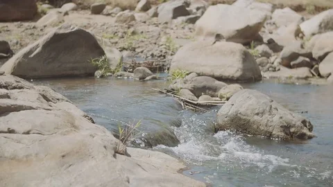 East Africa stream in the sunshine Stock Footage