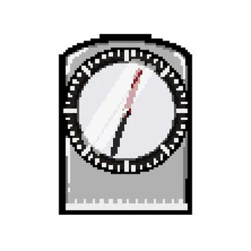 East compass pixel art vector illustration Stock Illustration
