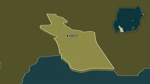 East Darfur, Sudan, extruded. Pattern Stock Footage 168288677