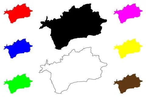 East Devon non-metropolitan district (United Kingdom of Great Britain and Nor Illustrazione stock