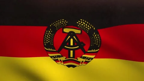 East Germany Flag Waving Loop 4K – Historical East German Flag Animation Vídeos de archivo 336275219