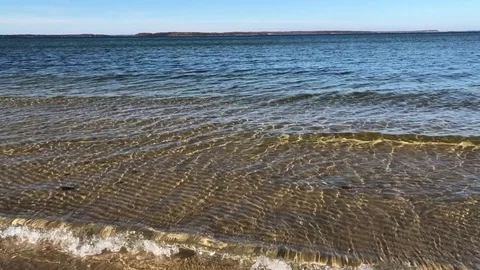 East Hampton waves and beach Stock Footage 83058435