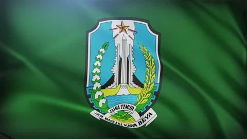 East Java flag Stock Footage 332259236