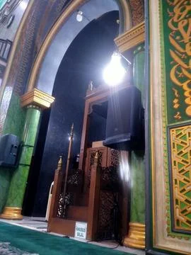 East Java, Indonesia-December 25, 2025:  interior of a mosque's mihrab Stock-Fotos