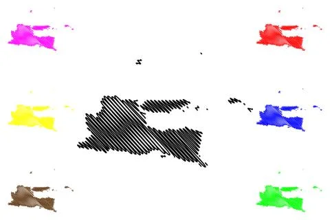 East Java map vector.... Ilustración de archivo