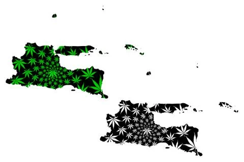 East Java (Subdivisions of Indonesia, Provinces of Indonesia) map is designed Stock-Illustration