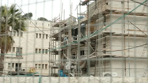 East Jerusalem construction site 库存影片 154682273
