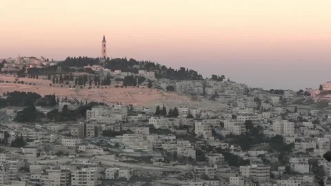 East Jerusalem at dusk Stock Footage 231116996
