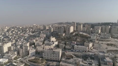 East Jerusalem Security barrier wall divide between Palestinian and Israeli Vídeo Stock 80398743