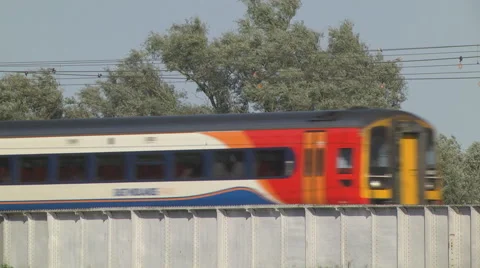 East Midlands passenger train Stock Footage 46689875