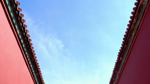 East Path is near Tranquility in the Inner Court of the Forbidden City Stock Footage 65282000