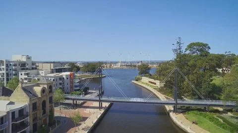 East Perth Canal Video stock 74720872