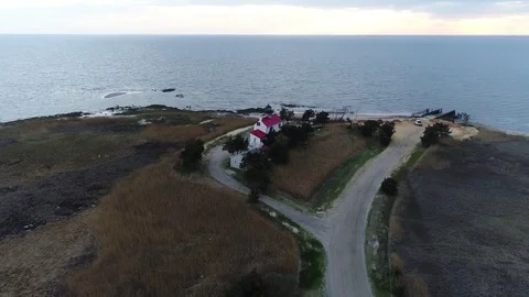 East Point Lighthouse Maurice River Heislerville New Jersey Stock Footage 75214524