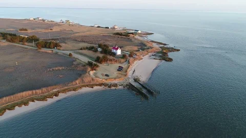 East Point Lighthouse Maurice River Heislerville New Jersey Stock Footage 75214582