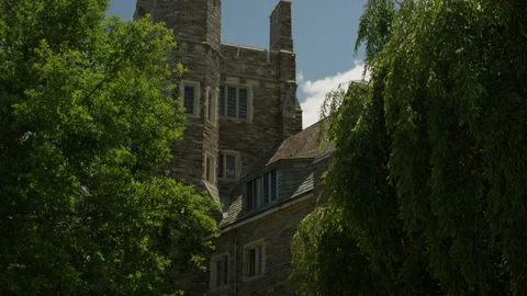 East Pyne Hall At Princeton University With Trees Stock Footage 340261341