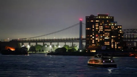 East River Ferry Stock Footage 131901583