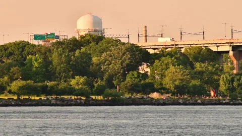 East River Head Diffraction Stock Footage 168266498