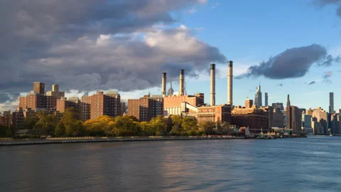East River Hyperlapse Stock Footage 164697175