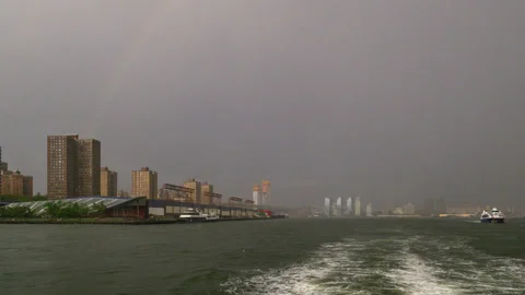 East River Rainbow (Five of Seven) Stock Footage 250580095
