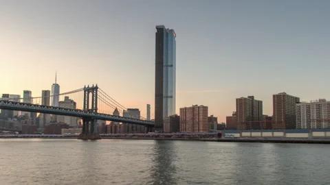 East River Sunset Hyperlapse (Three of Four) Stock Footage 233192070