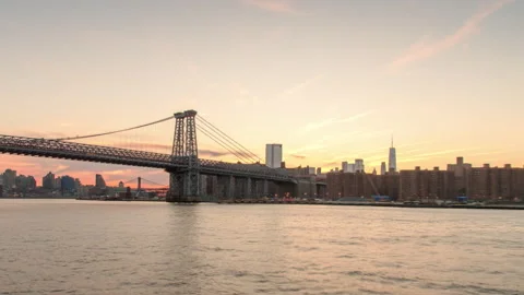 East River Sunset Hyperlapse (Two of Four) Video stock 233192542