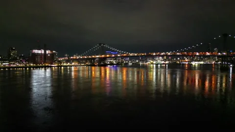 East River to Williamsburg Bridge Stock Footage 218306262