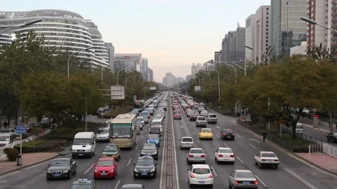 East Second Ring Road in Beijing Stock Footage 203178580