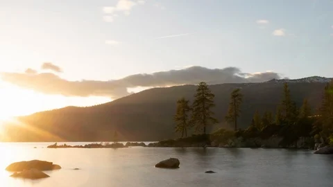 East shore timelapse 1 pull back Stock Footage 91924709