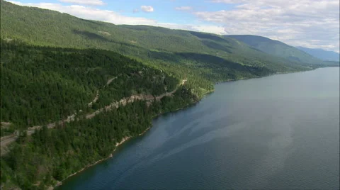 East Side Of Flathead Lake Stock Footage 65437214