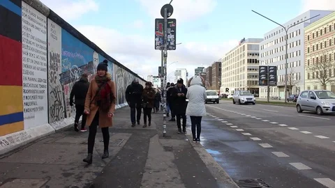 East side gallery - Berlin wall, Berlin Stock Footage 101210743